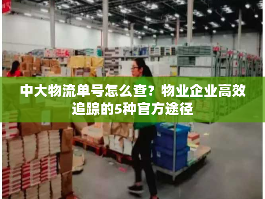 中大物流单号怎么查?物业企业高效追踪的5种官方途径 中大物流单号怎么查?物业企业高效追踪的5种官方途径