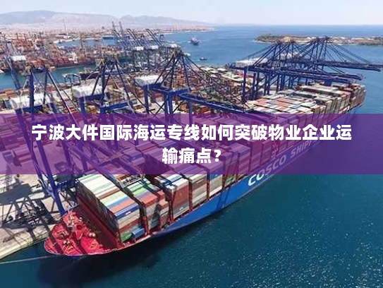 宁波大件国际海运专线如何突破物业企业运输痛点？
