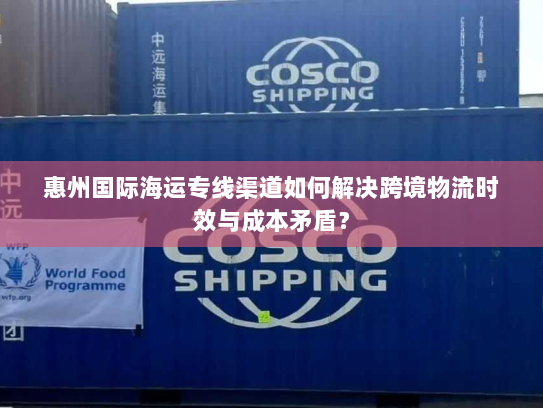 惠州国际海运专线渠道如何解决跨境物流时效与成本矛盾？