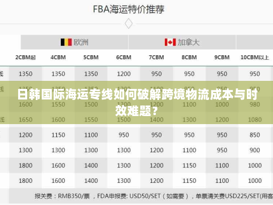 日韩国际海运专线如何破解跨境物流成本与时效难题？