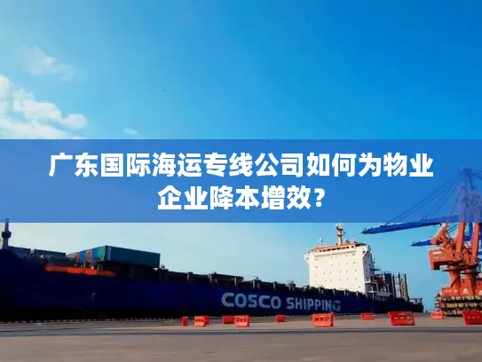 广东国际海运专线公司如何为物业企业降本增效？