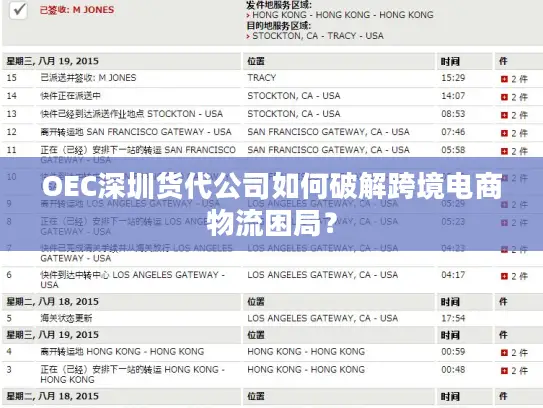 OEC深圳货代公司如何破解跨境电商物流困局？