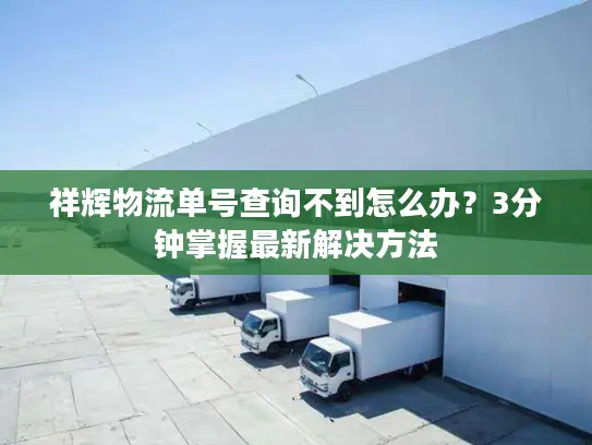 祥辉物流单号查询不到怎么办？3分钟掌握最新解决方法