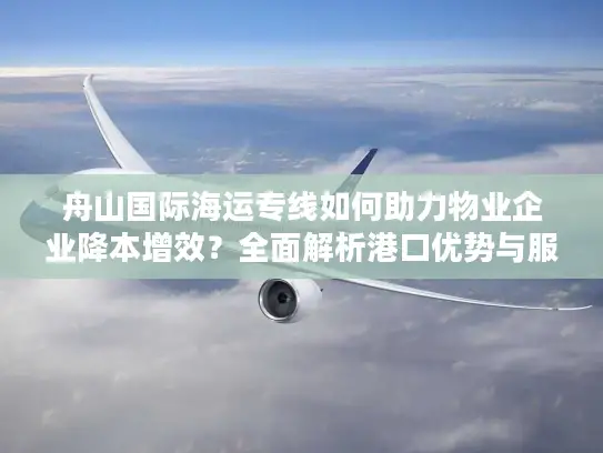 舟山国际海运专线如何助力物业企业降本增效？全面解析港口优势与服务方案