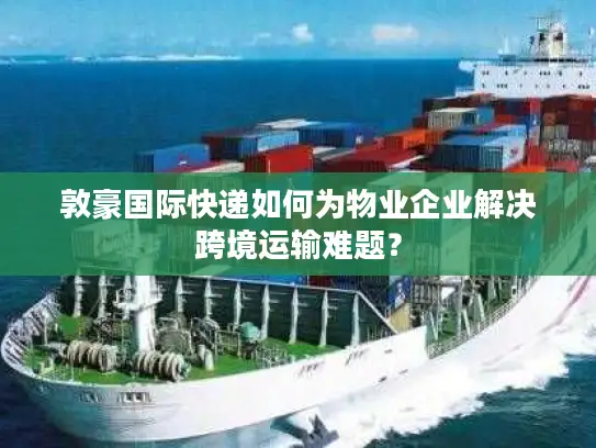 敦豪国际快递如何为物业企业解决跨境运输难题？