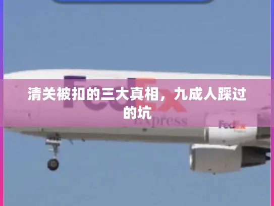 清关被扣的三大真相，九成人踩过的坑