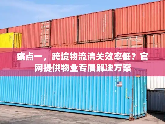 痛点一，跨境物流清关效率低？官网提供物业专属解决方案