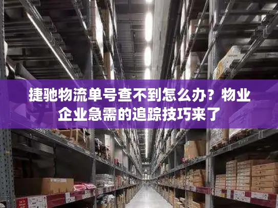 捷驰物流单号查不到怎么办？物业企业急需的追踪技巧来了