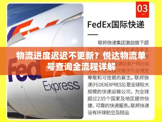 物流进度迟迟不更新？悦达物流单号查询全流程详解