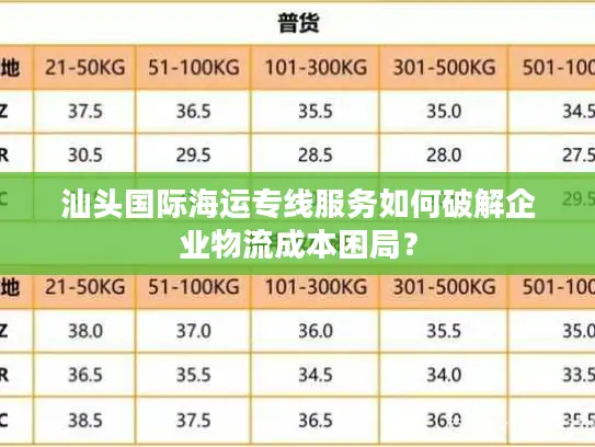 汕头国际海运专线服务如何破解企业物流成本困局？
