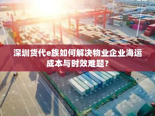 深圳货代e族如何解决物业企业海运成本与时效难题？