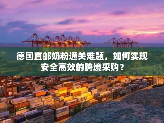 德国直邮奶粉通关难题，如何实现安全高效的跨境采购？