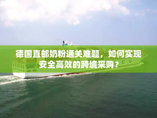德国直邮奶粉通关难题，如何实现安全高效的跨境采购？