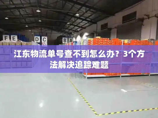 江东物流单号查不到怎么办？3个方法解决追踪难题