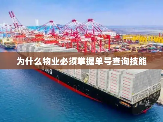 为什么物业必须掌握单号查询技能