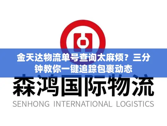 金天达物流单号查询太麻烦？三分钟教你一键追踪包裹动态
