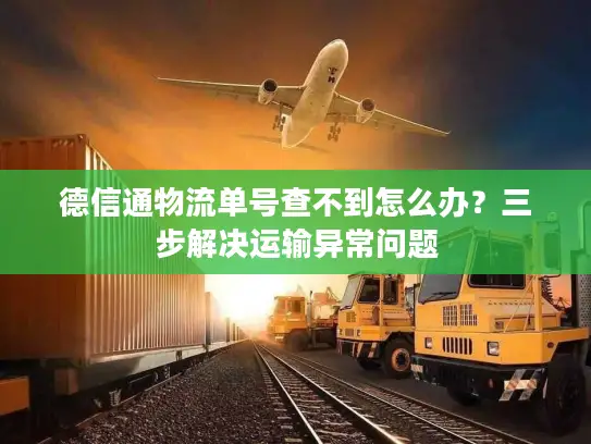 德信通物流单号查不到怎么办？三步解决运输异常问题
