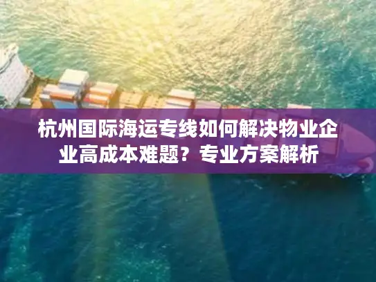 杭州国际海运专线如何解决物业企业高成本难题？专业方案解析