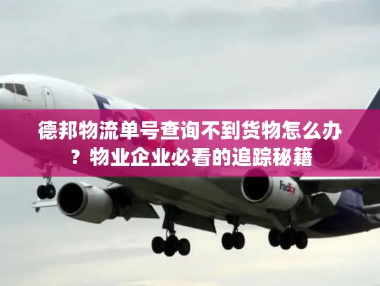 德邦物流单号查询不到货物怎么办？物业企业必看的追踪秘籍