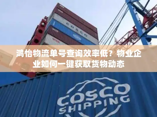 鸿怡物流单号查询效率低？物业企业如何一键获取货物动态