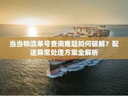 当当物流单号查询难题如何破解？配送异常处理方案全解析