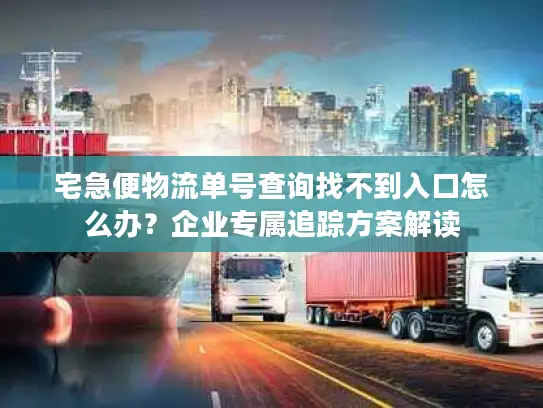 宅急便物流单号查询找不到入口怎么办？企业专属追踪方案解读