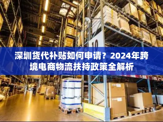 深圳货代补贴如何申请？2024年跨境电商物流扶持政策全解析