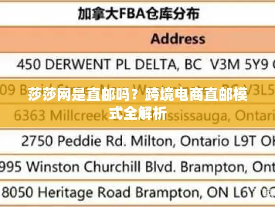 莎莎网是直邮吗？跨境电商直邮模式全解析
