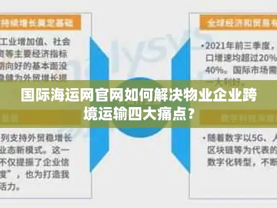 国际海运网官网如何解决物业企业跨境运输四大痛点？