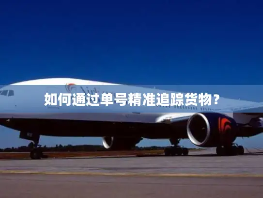 如何通过单号精准追踪货物？
