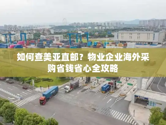 如何查美亚直邮？物业企业海外采购省钱省心全攻略