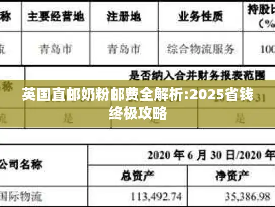 英国直邮奶粉邮费全解析:2025省钱终极攻略