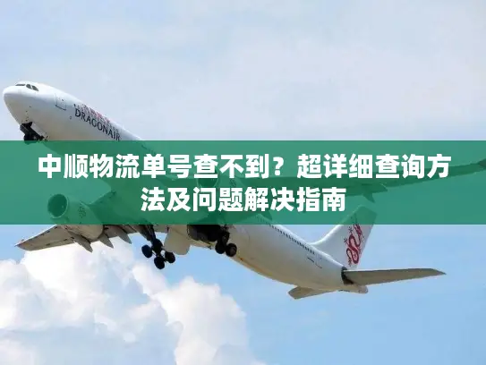 中顺物流单号查不到？超详细查询方法及问题解决指南