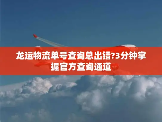 龙运物流单号查询总出错?3分钟掌握官方查询通道