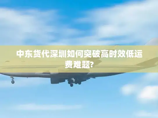中东货代深圳如何突破高时效低运费难题?