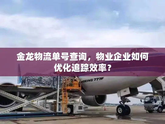 金龙物流单号查询，物业企业如何优化追踪效率？