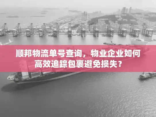 顺邦物流单号查询，物业企业如何高效追踪包裹避免损失？