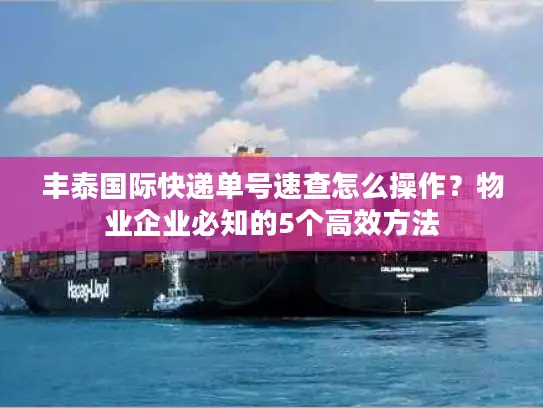 丰泰国际快递单号速查怎么操作？物业企业必知的5个高效方法