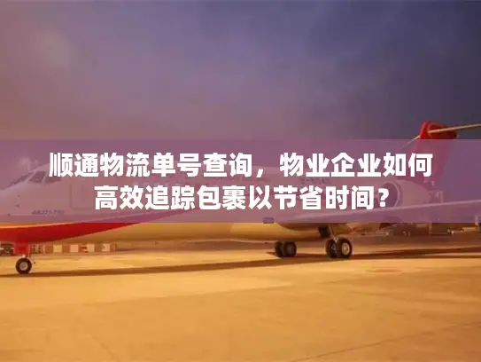 顺通物流单号查询，物业企业如何高效追踪包裹以节省时间？