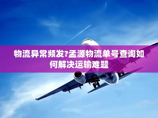 物流异常频发?孟源物流单号查询如何解决运输难题