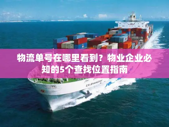 物流单号在哪里看到？物业企业必知的5个查找位置指南