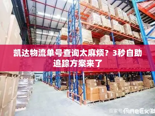 凯达物流单号查询太麻烦？3秒自助追踪方案来了