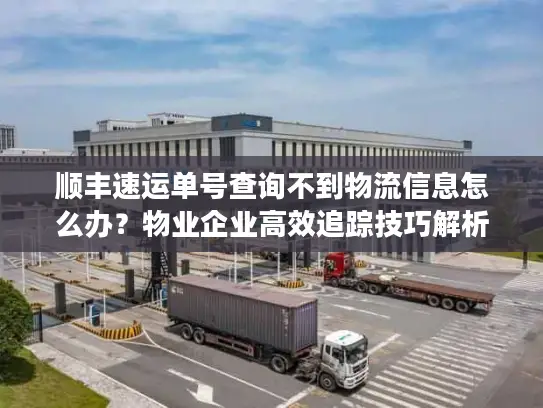 顺丰速运单号查询不到物流信息怎么办？物业企业高效追踪技巧解析