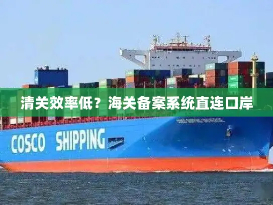 清关效率低？海关备案系统直连口岸
