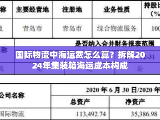 国际物流中海运费怎么算？拆解2024年集装箱海运成本构成