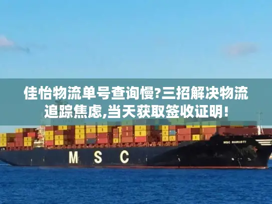 佳怡物流单号查询慢?三招解决物流追踪焦虑,当天获取签收证明!
