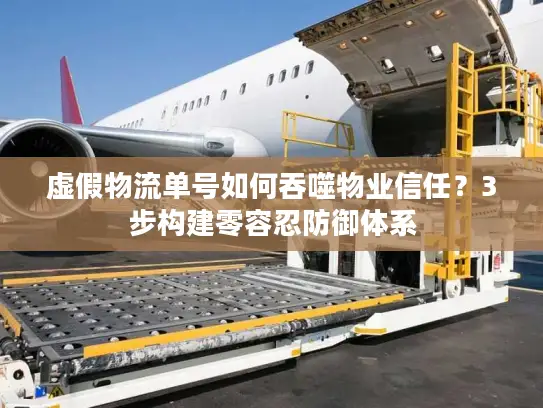 虚假物流单号如何吞噬物业信任？3步构建零容忍防御体系