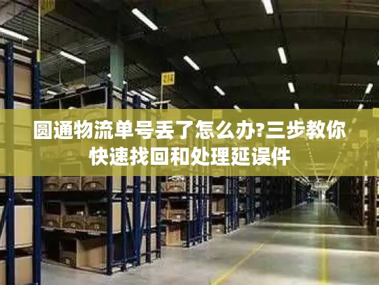 圆通物流单号丢了怎么办?三步教你快速找回和处理延误件