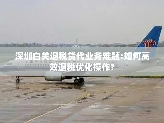 深圳白关退税货代业务难题:如何高效退税优化操作?