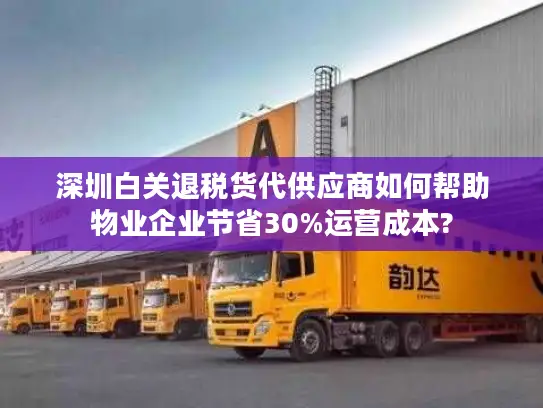 深圳白关退税货代供应商如何帮助物业企业节省30%运营成本?